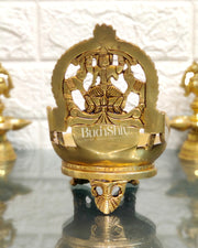 Gajalakshmi Brass Oil lamp 7" - Budhshiv.com
