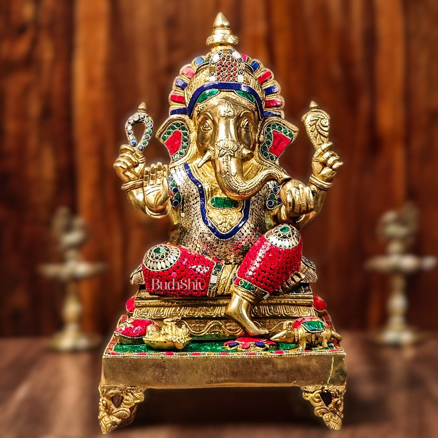 Ganapati Brass Statue 20" - Budhshiv.com