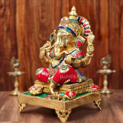 Ganapati Brass Statue 20" - Budhshiv.com