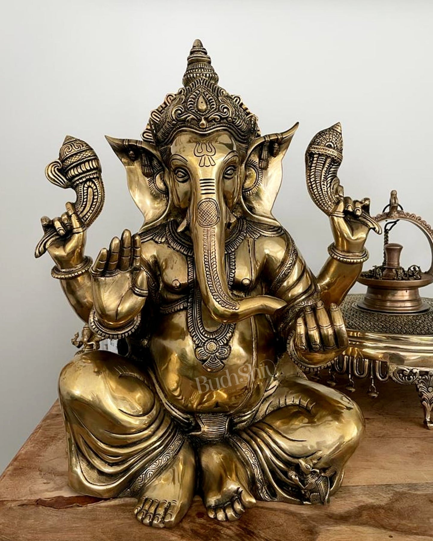 Ganesha Brass Idol 20 inches - Budhshiv.com