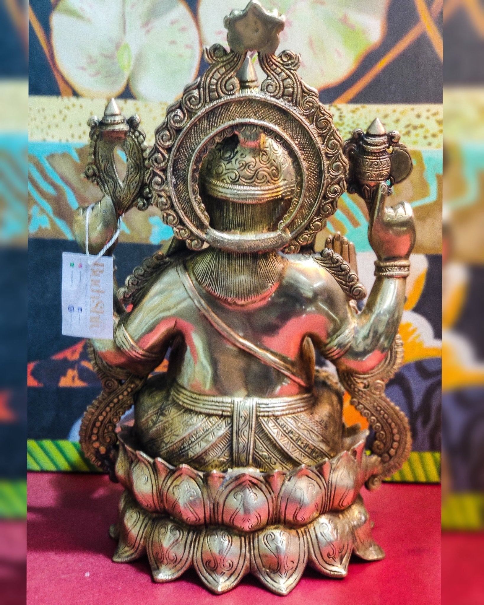 Ganesha Brass Idol 21 " Antique finish - Budhshiv.com