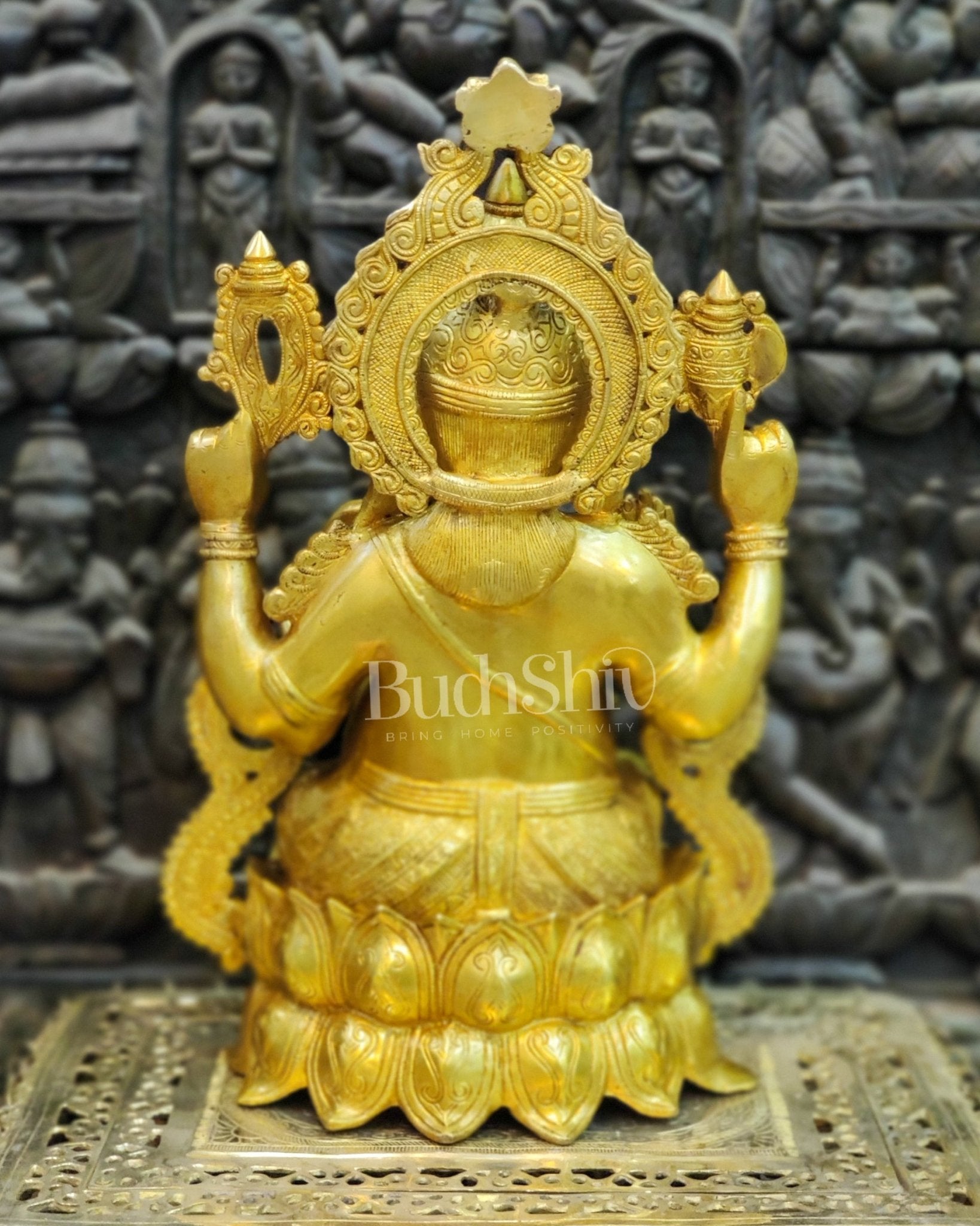 Ganesha Brass Idol 21 " - Budhshiv.com