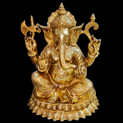Ganesha Brass Idol 22 inch - Budhshiv.com