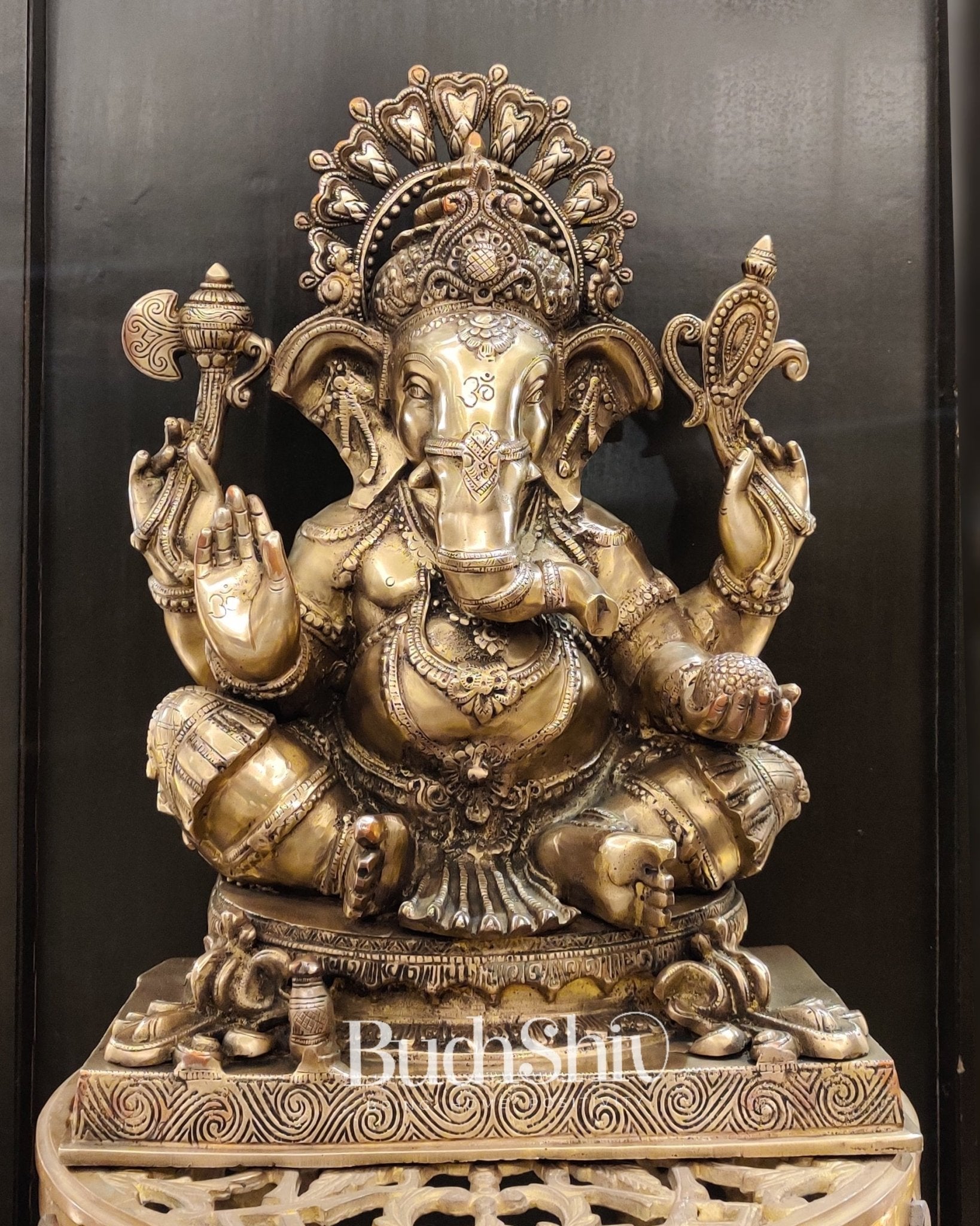 Ganesha Brass Statue 20 inch - Budhshiv.com