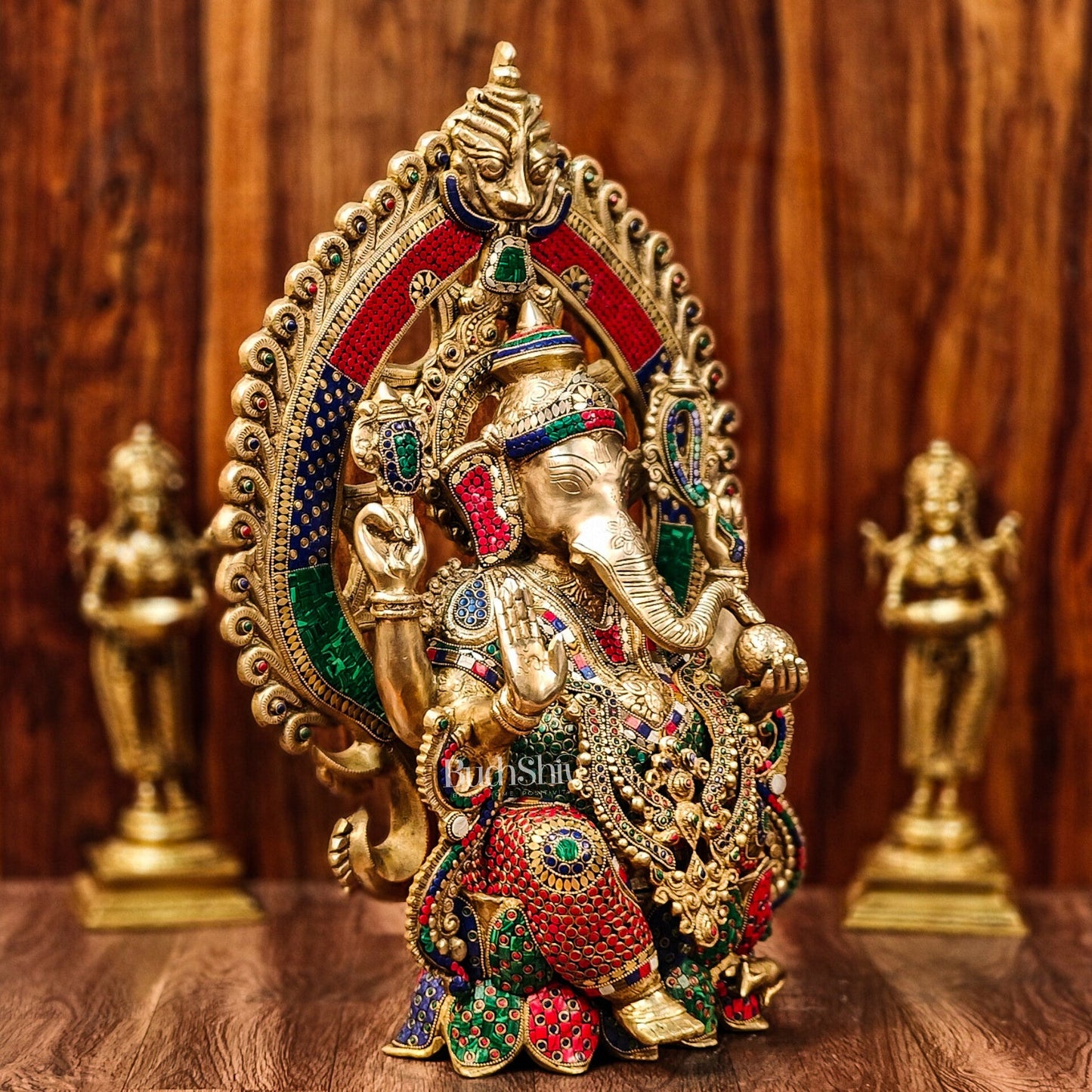 Ganesha brass statue 26" - Budhshiv.com