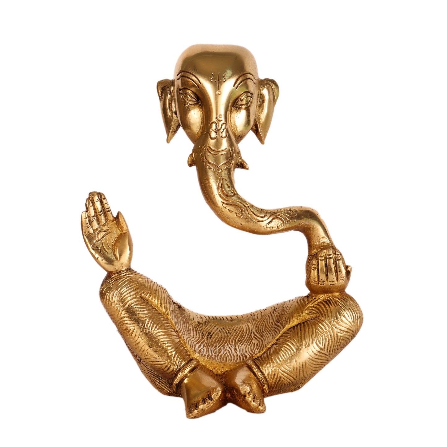 Ganesha modern Abstract Brass Antique Gold Finish| Medium 8.5 " - Budhshiv.com