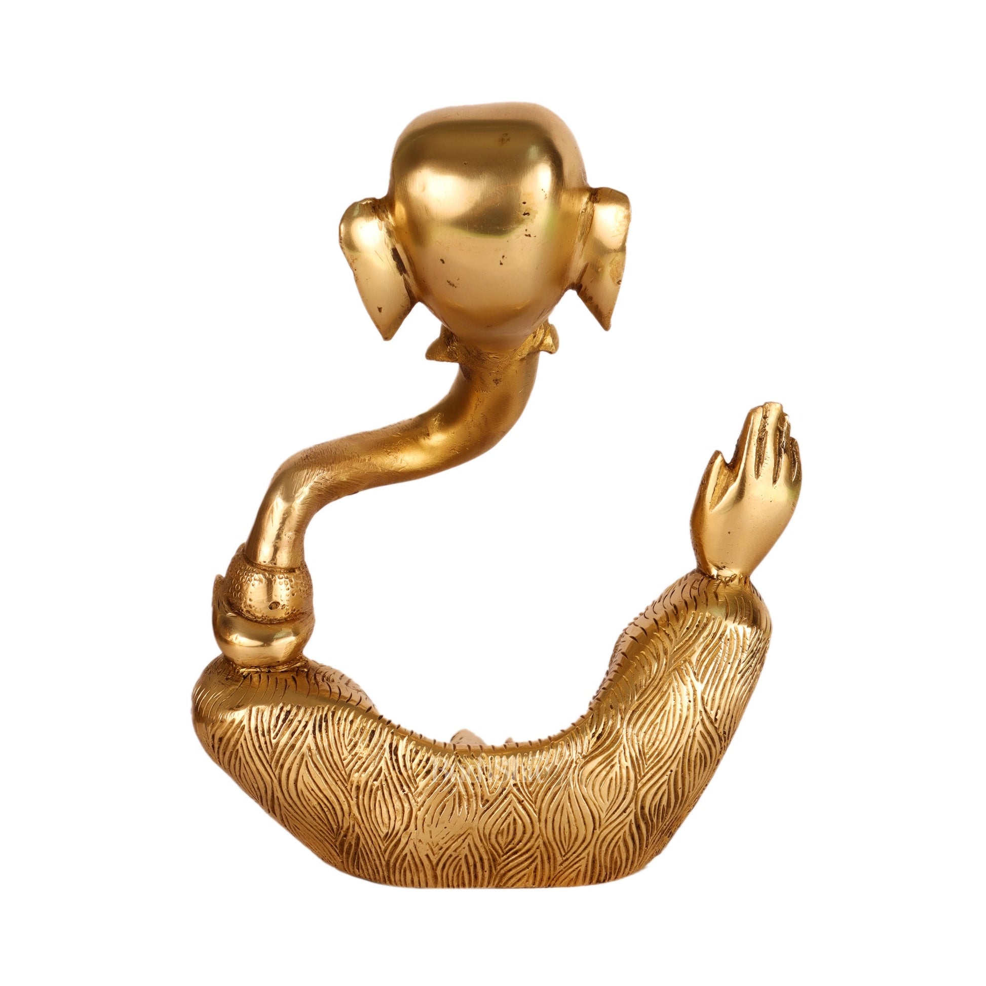 Ganesha modern Abstract Brass Antique Gold Finish| Medium 8.5 " - Budhshiv.com