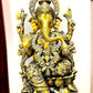 Ganesha on a lotus base brass idol 12 inches - Budhshiv.com