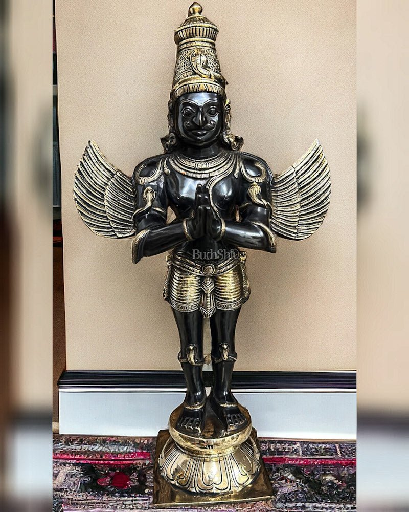 Garuda Standing Brass statue 22 inch | - Budhshiv.com