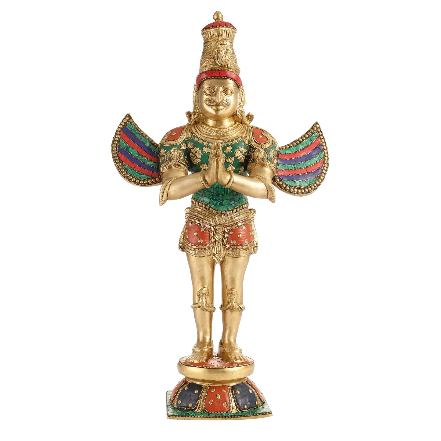 Garuda Standing Brass statue 22 inch | - Budhshiv.com