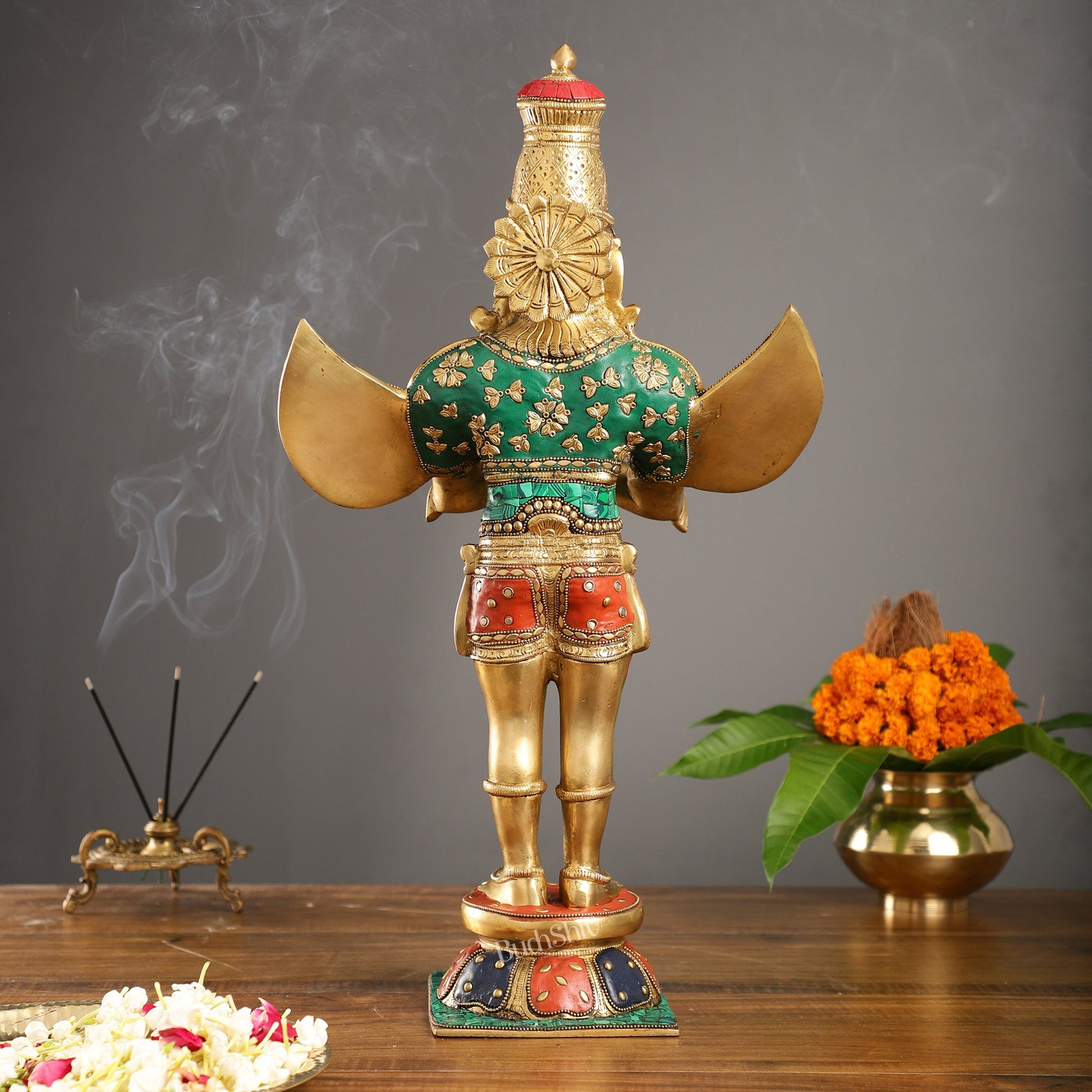 Garuda Standing Brass statue 22 inch | - Budhshiv.com