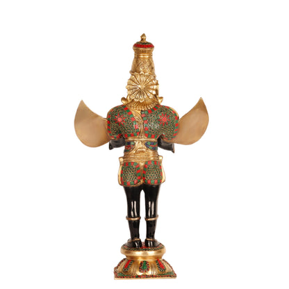 Garuda Standing Brass statue 22 inch | - Budhshiv.com