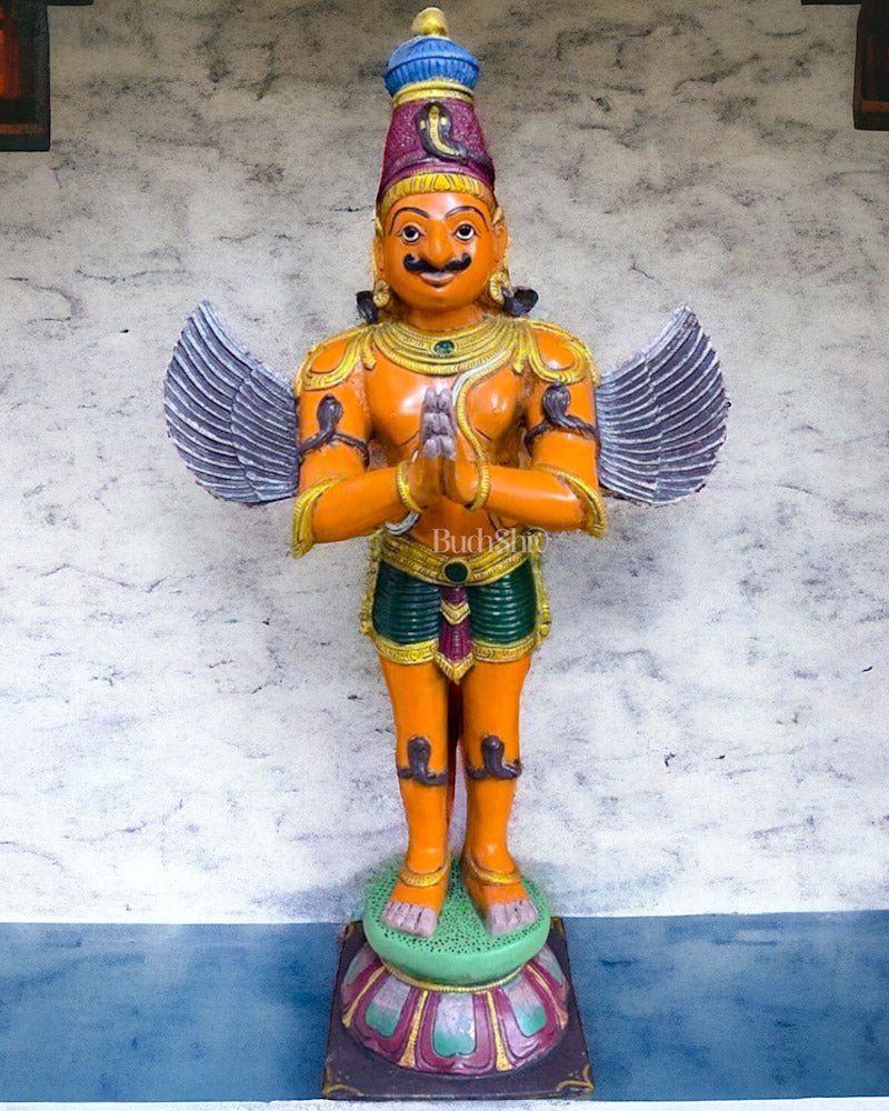 Garuda Standing Brass statue 22 inch | Superfine Brass - Budhshiv.com
