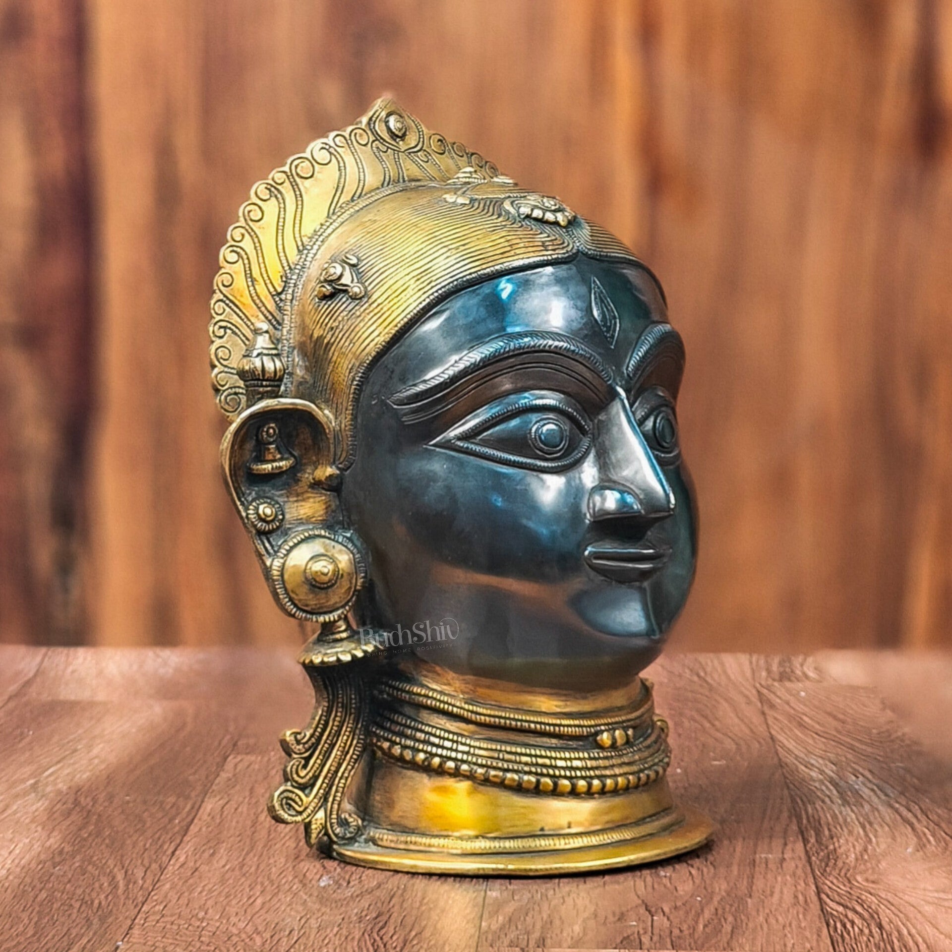 Goddess Parvati/Gauri Mata Head Statue - 12 inches - Budhshiv.com