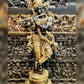Handcrafted Brass Large Krishna Statue - 48 inch - Budhshiv.com