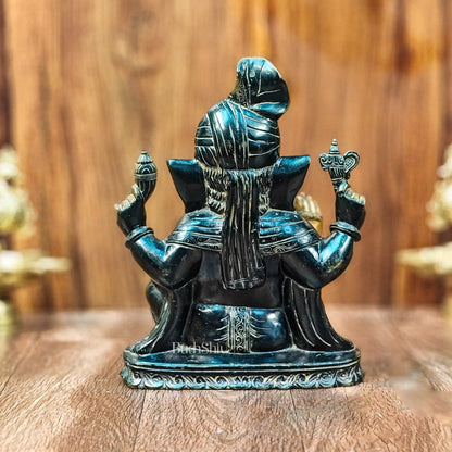 Handcrafted Brass Pagadi Ganesha Idol - 11.5" Height - Budhshiv.com