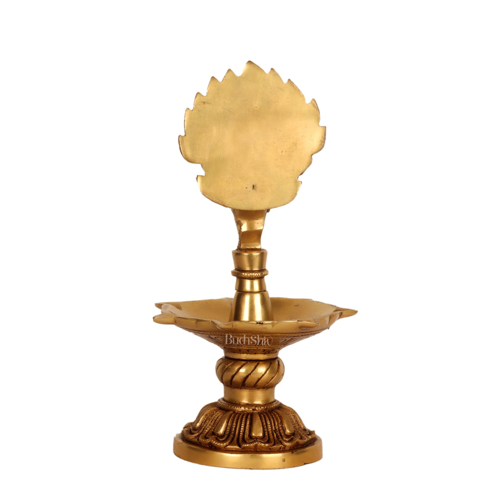 Handcrafted Brass peacock Diya - 11 inch - Budhshiv.com