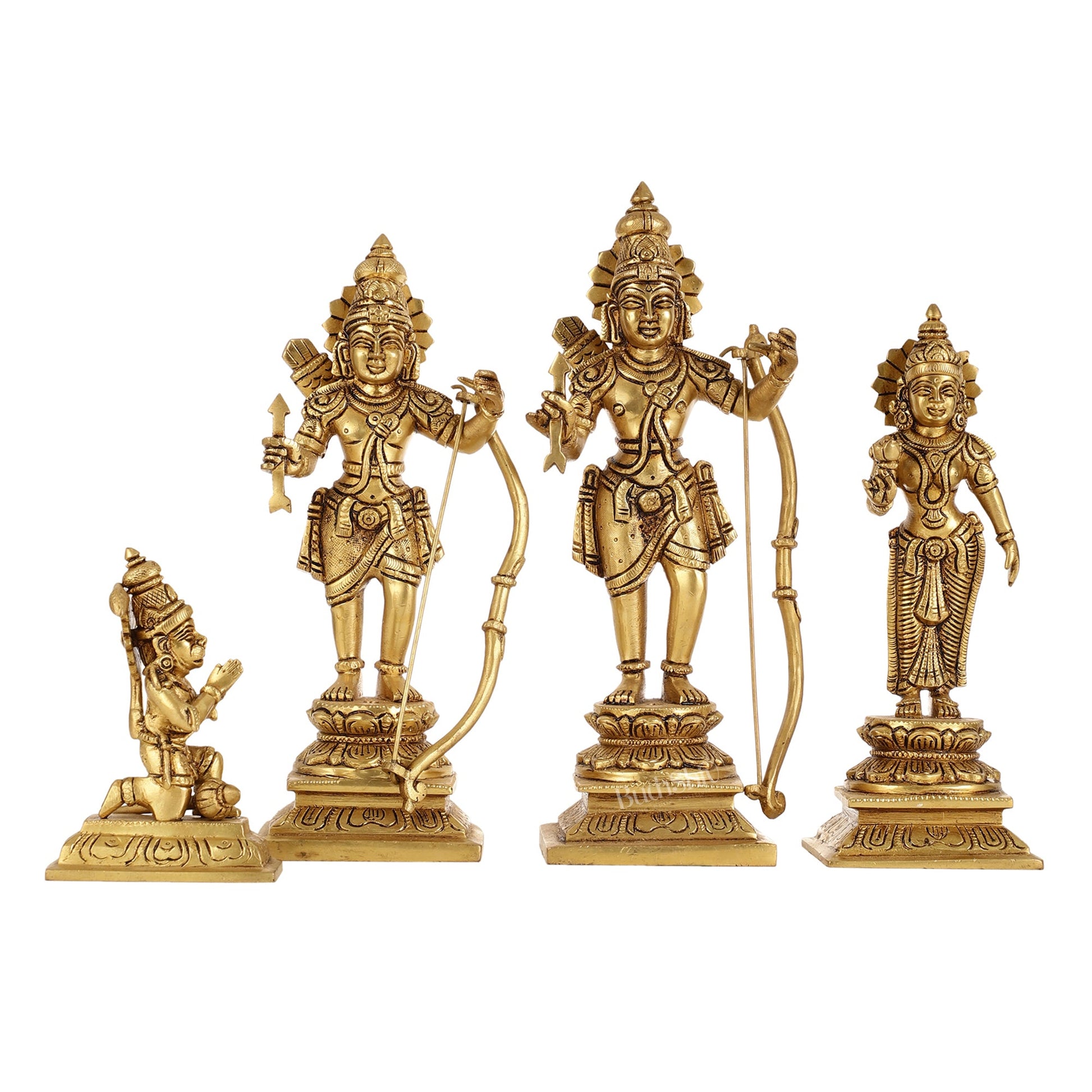 Handcrafted Brass Ram Darbar Idols 11 inch - Budhshiv.com