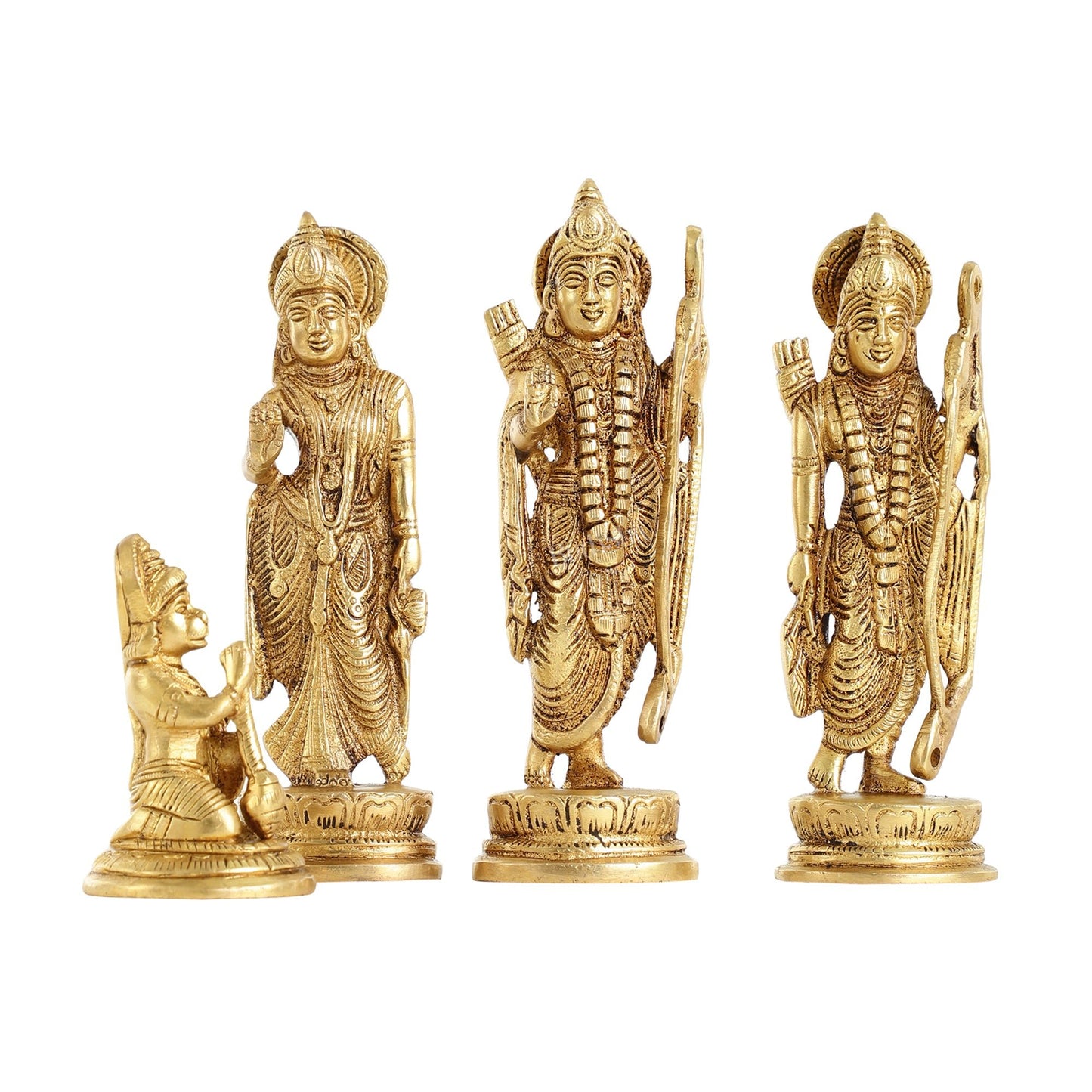 Handcrafted Brass Ram Darbar Idols 7 inch - Budhshiv.com