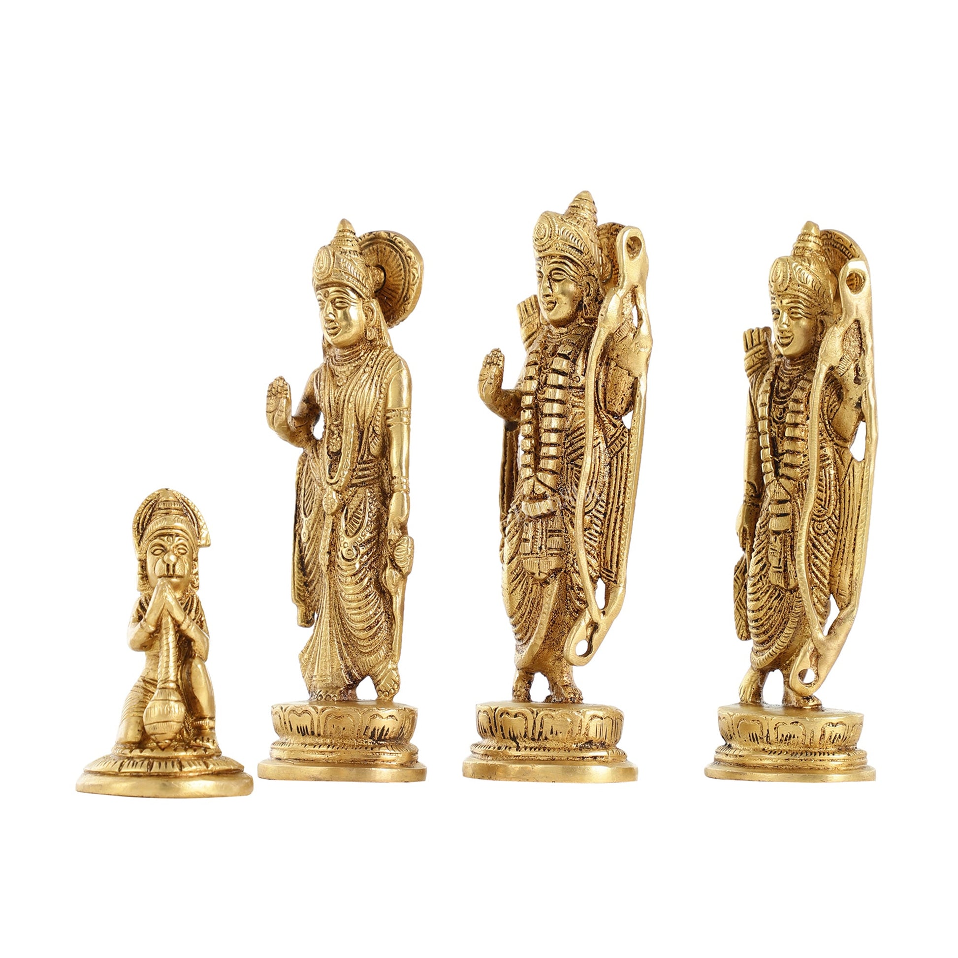 Handcrafted Brass Ram Darbar Idols 7 inch - Budhshiv.com