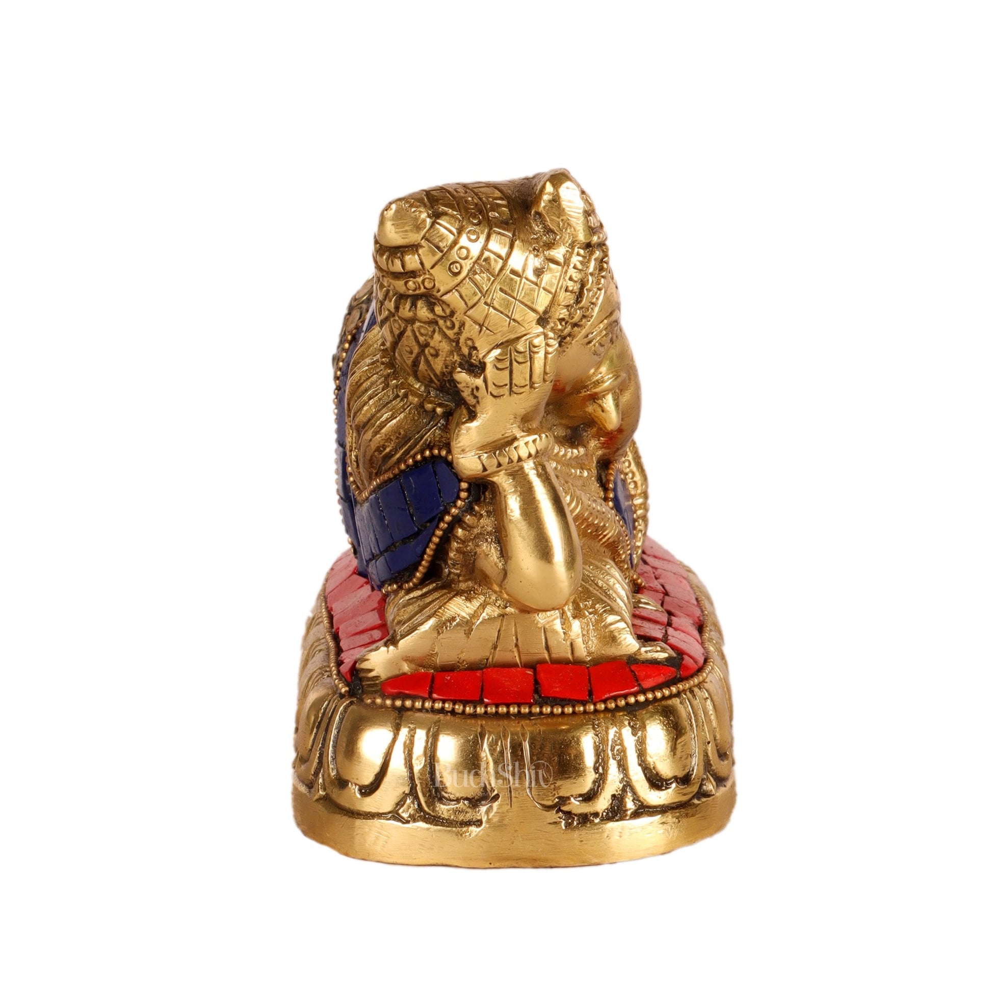 Handcrafted Brass Resting Ganesha Statue - Perfect Gift and Collectible - Budhshiv.com