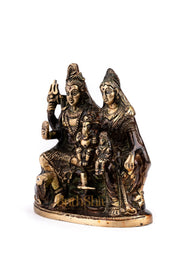 Handcrafted Brass Shiva Parivar Statue - Budhshiv.com