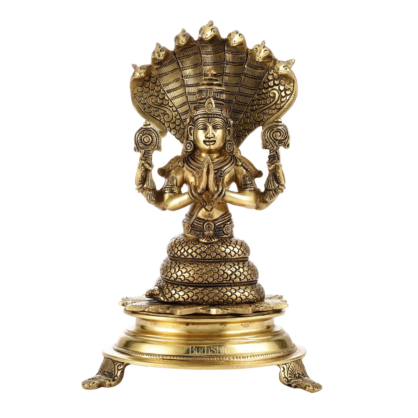 Handcrafted Brass Statue of Lord Patanjali, the Father of Yoga | 8" - Budhshiv.com