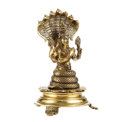 Handcrafted Brass Statue of Lord Patanjali, the Father of Yoga | 8" - Budhshiv.com