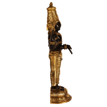 Handcrafted Brass Tirupati Balaji Statue | Lord Venkateshwara Swamy | 18 inch - Budhshiv.com