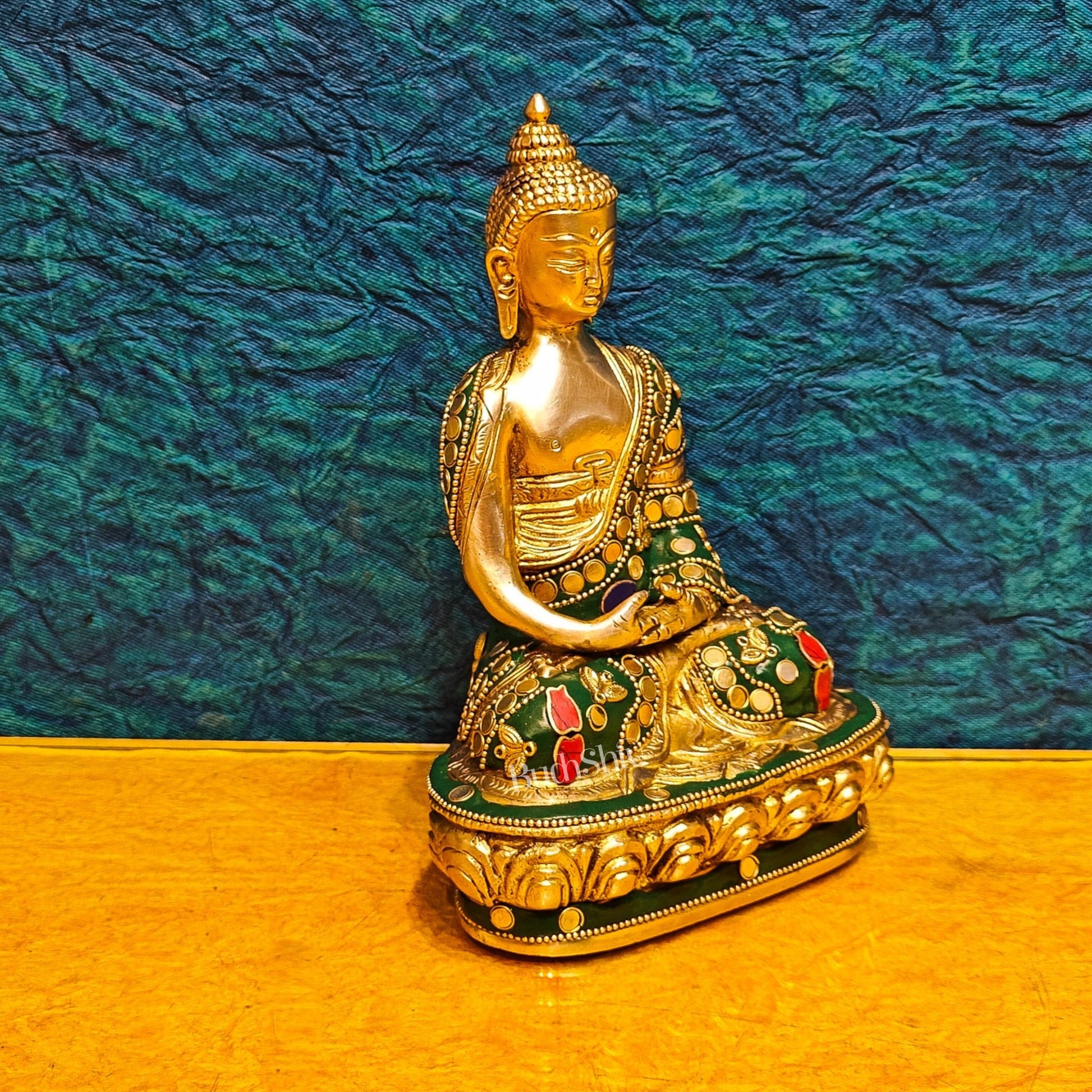 Handcrafted Buddha Statue meditation pose 7.5" - Budhshiv.com