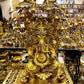 Handcrafted Fine Brass Lord Ganesha under Mango Tree - 24 inches - Budhshiv.com