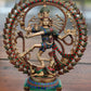 Handcrafted Fine Brass Nataraja Statue with Stonework - 20.5" Height - Budhshiv.com