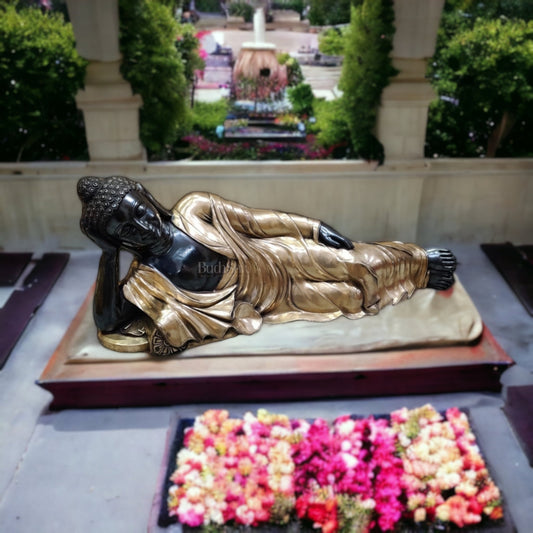 Handcrafted Large Resting/Sleeping Buddha Statue -29" - Budhshiv.com