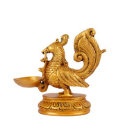 Handcrafted Pair of Brass Annam Diyas | Height 8.5 inches " - Budhshiv.com
