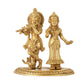 Handcrafted Radha Krishna Idol with Flute and Peacock | Buy Now | 7 inch - Budhshiv.com