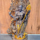 Handcrafted Superfine Brass Lord Murugan Statue - Peacock and Cobra - 20 inches - Budhshiv.com
