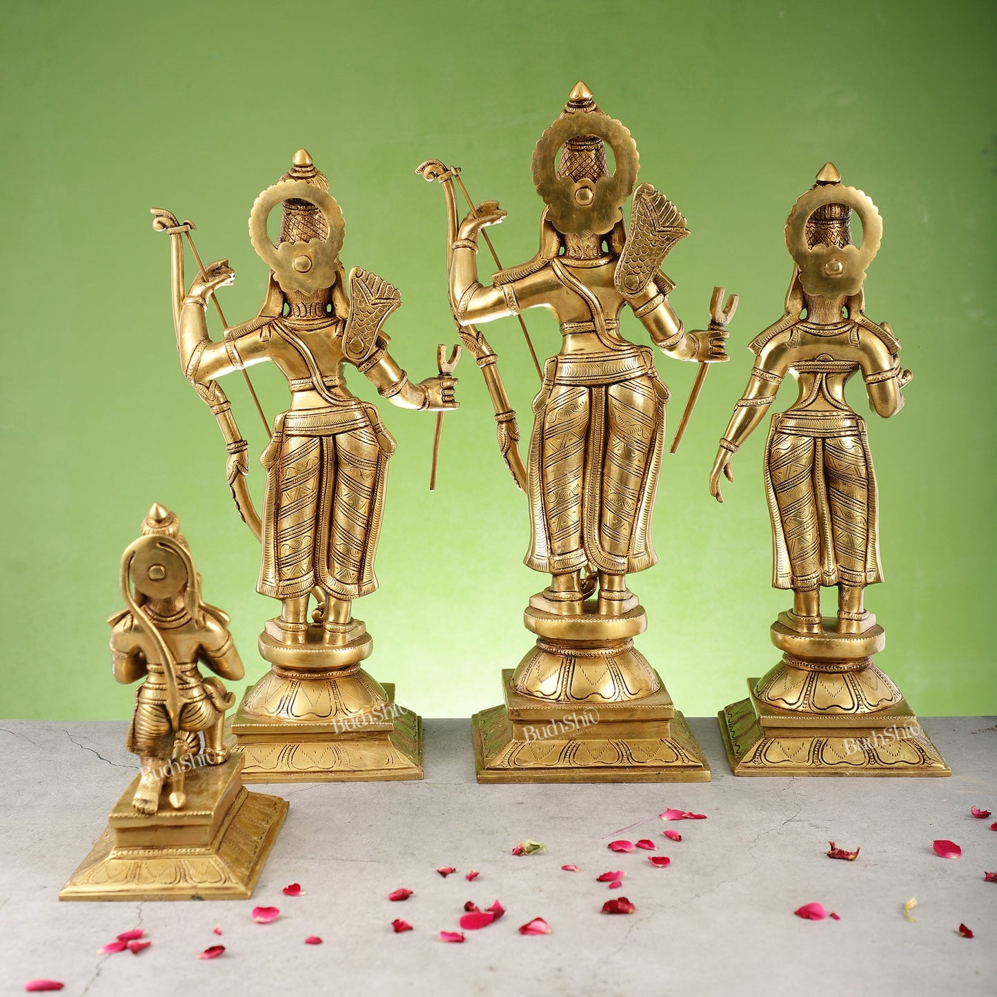 Handcrafted Superfine Brass Shri Ram Darbar - Divine Statues - Budhshiv.com