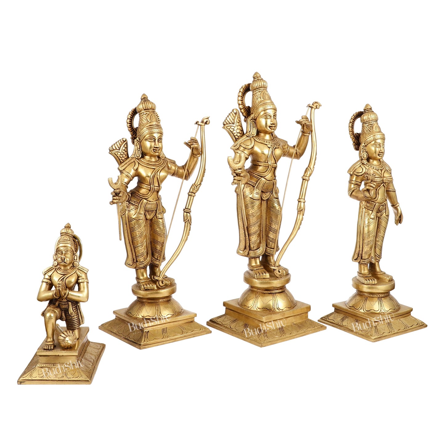 Handcrafted Superfine Brass Shri Ram Darbar - Divine Statues - Budhshiv.com