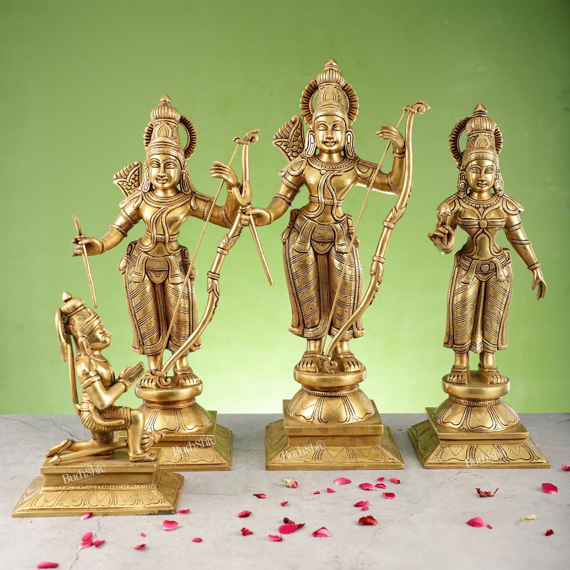 Handcrafted Superfine Brass Shri Ram Darbar - Divine Statues - Budhshiv.com