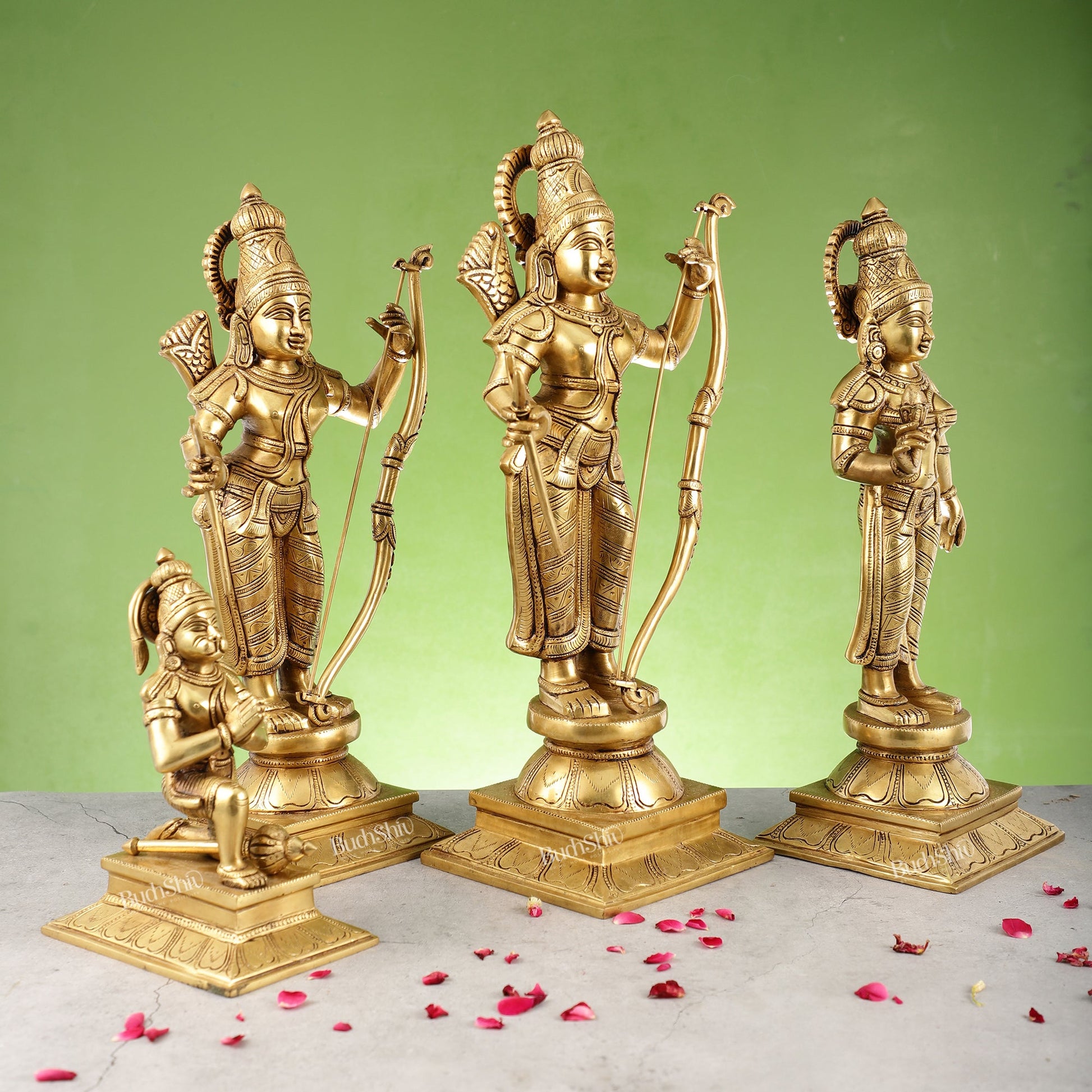 Handcrafted Superfine Brass Shri Ram Darbar - Divine Statues - Budhshiv.com