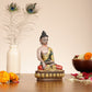 Handpainted Brass Superfine Buddha Statue - 8-inch - Budhshiv.com