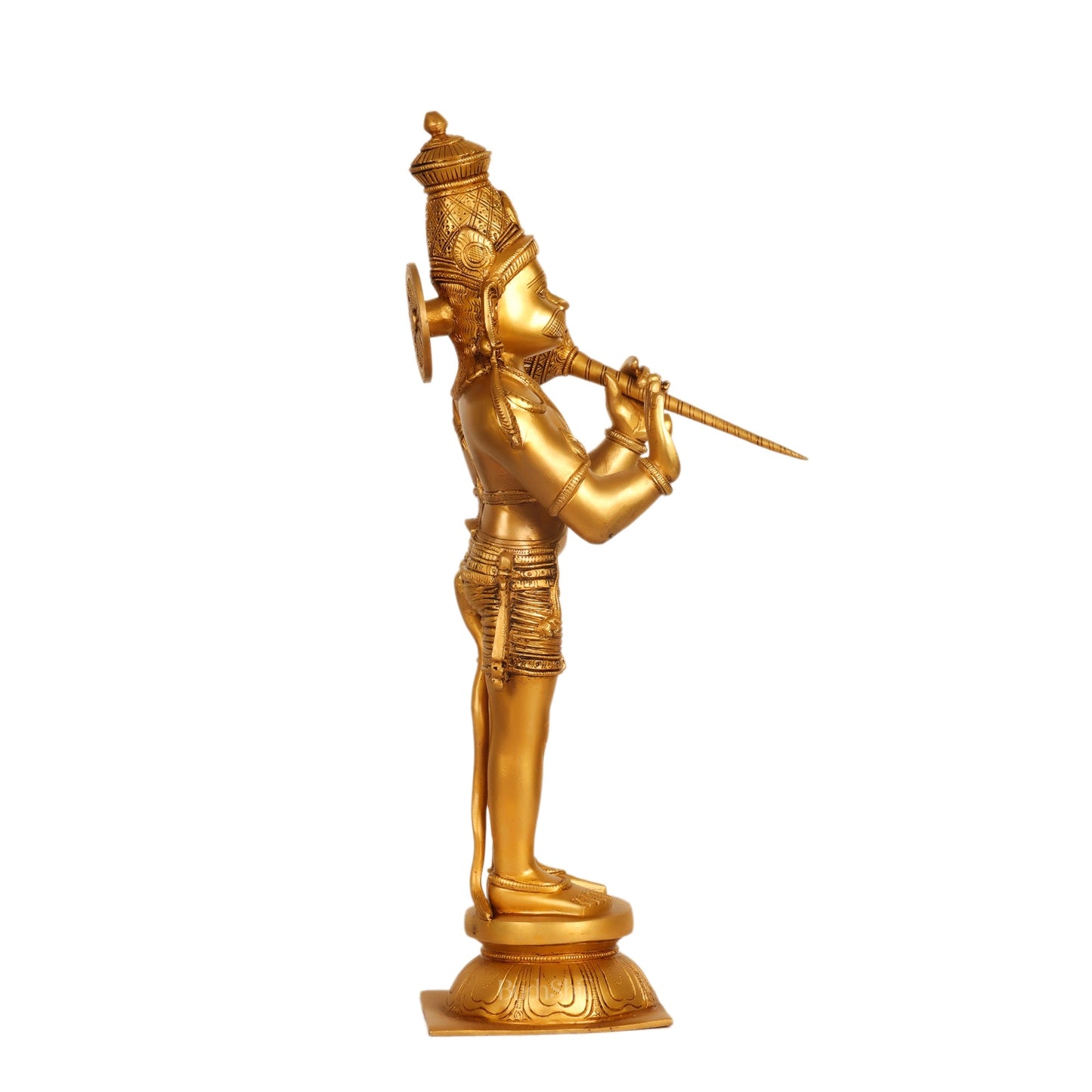 Hanuman Statue in Blessing Aashirwaad Mudra | Superfine Brass | 21.5" Tall - Budhshiv.com