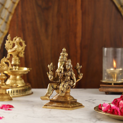 Igrivar Hayagriva Lakshmi Statue | Superfine Brass | 6 inch Height - Budhshiv.com