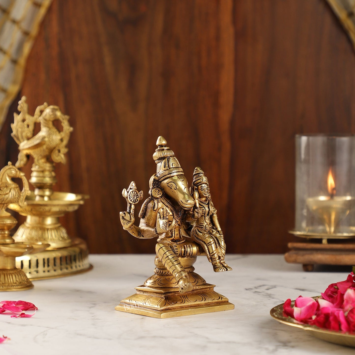 Igrivar Hayagriva Lakshmi Statue | Superfine Brass | 6 inch Height - Budhshiv.com