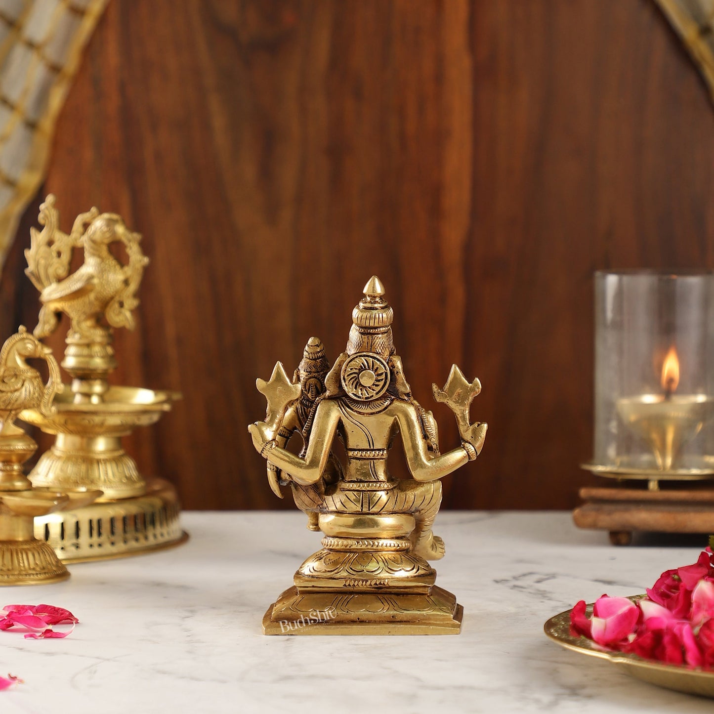 Igrivar Hayagriva Lakshmi Statue | Superfine Brass | 6 inch Height - Budhshiv.com