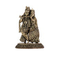Intricate Lightweight Brass Radha Krishna Idol - 6" - Budhshiv.com