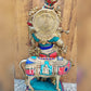 Krishna Playing the Flute with Cow 27 inches Brass idol - Budhshiv.com