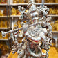 Krishna Statue - Superfine Brass - Silver plating 29 inch - Budhshiv.com