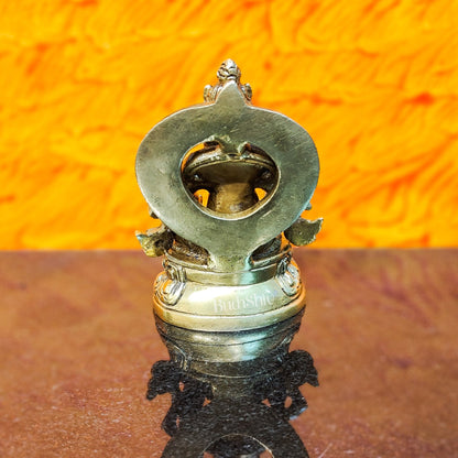 Kubera Brass Idol, 3.5" Height, Handcrafted - Budhshiv.com