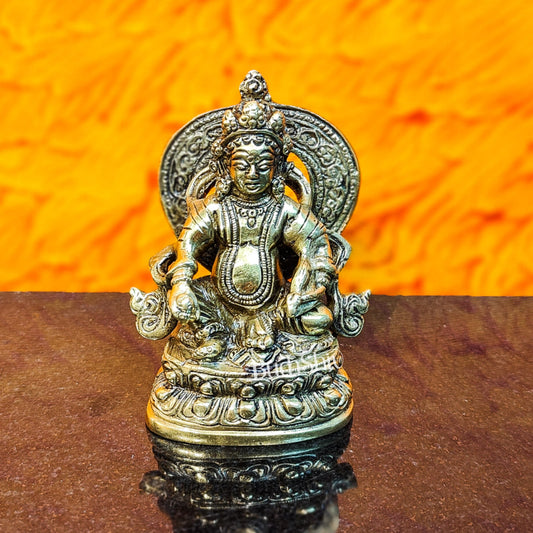 Kubera Brass Idol, 3.5" Height, Handcrafted - Budhshiv.com